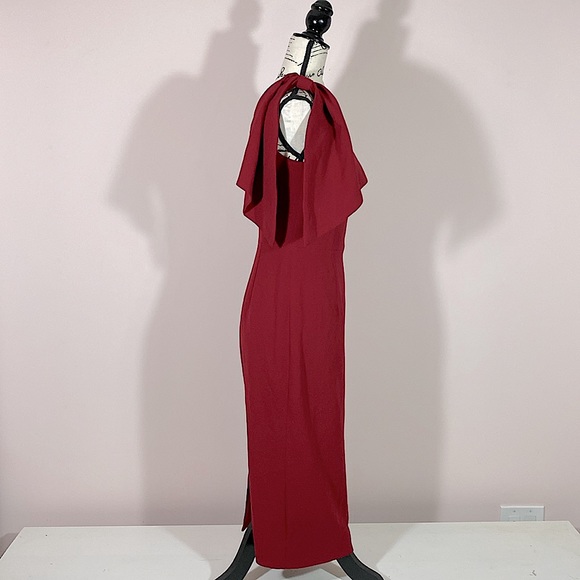 Dress the Population Tiffany One-Shoulder Midi Dress Red S - Picture 3 of 8